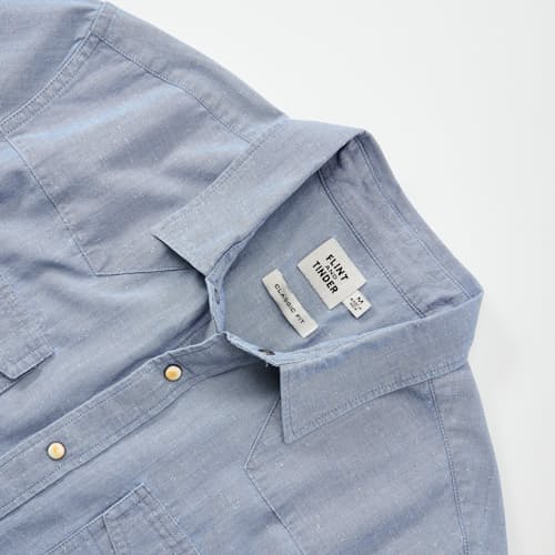 laydown detail image of Slub Chambray Western Shirt