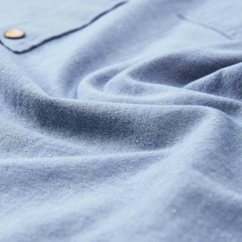 laydown detail image of Slub Chambray Western Shirt