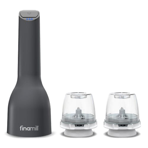 laydown image of Rechargeable Spice Grinder + Two FinaPod Pro Plus Pods
