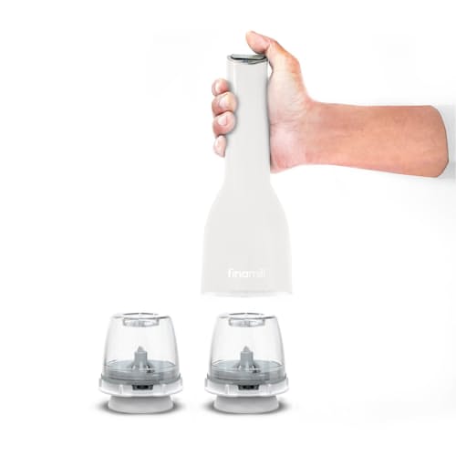 laydown image of Rechargeable Spice Grinder + Two FinaPod Pro Plus Pods