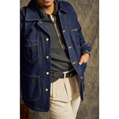 lifestyle image of Half Zip Collared Sweatshirt