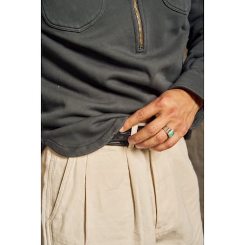 lifestyle image of Half Zip Collared Sweatshirt