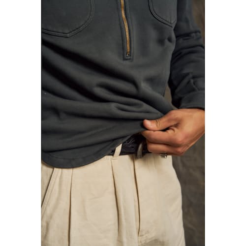 lifestyle image of Half Zip Collared Sweatshirt