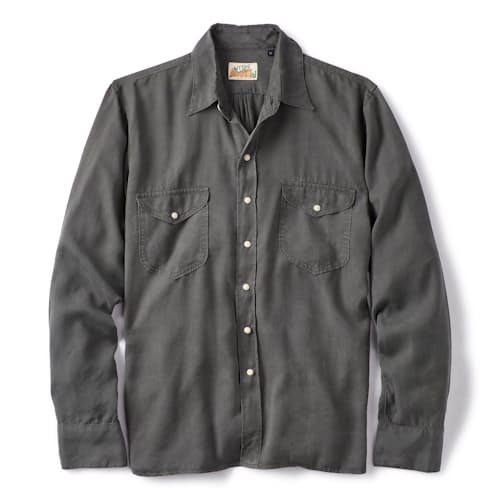 laydown image of Tencel Pearlsnap Shirt