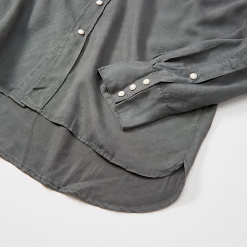 laydown detail image of Tencel Pearlsnap Shirt