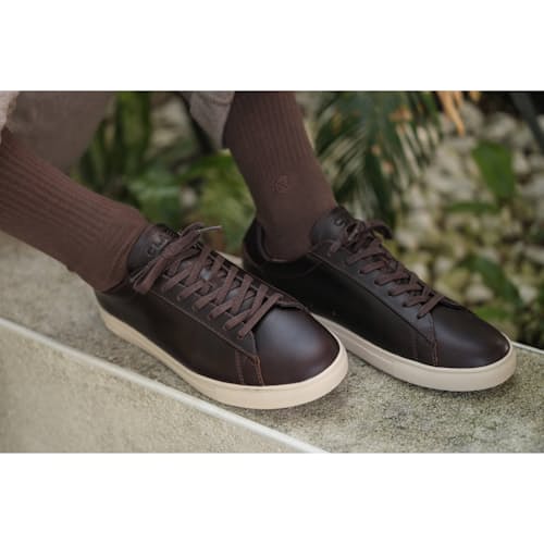 laydown image of Bradley Leather Sneaker