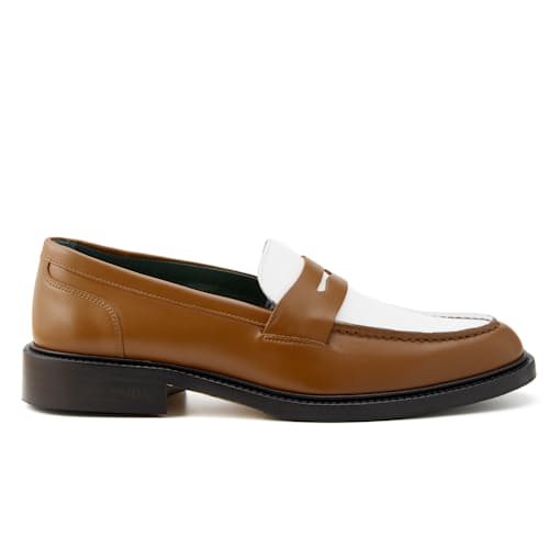 laydown image of Townee Two-Tone Penny Loafer