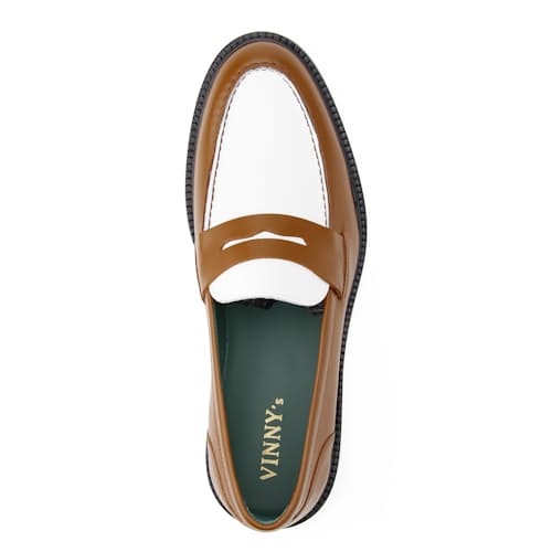 laydown image of Townee Two-Tone Penny Loafer