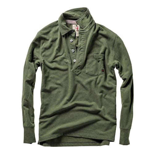 laydown image of Loopback Long Sleeve Polo