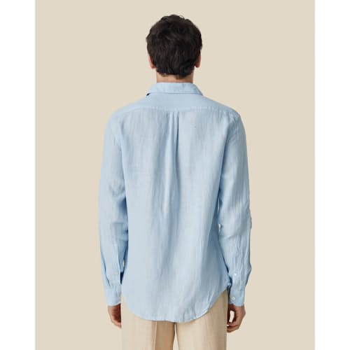 on model image of Classic Linen Summer Shirt