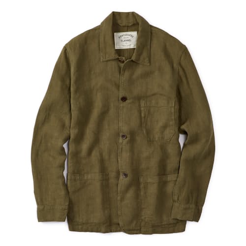 laydown image of Labura Linen Chore Coat