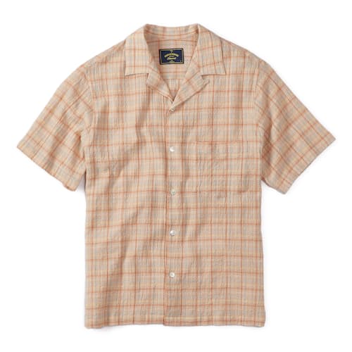 laydown image of Plaid Camp Collar Shirt