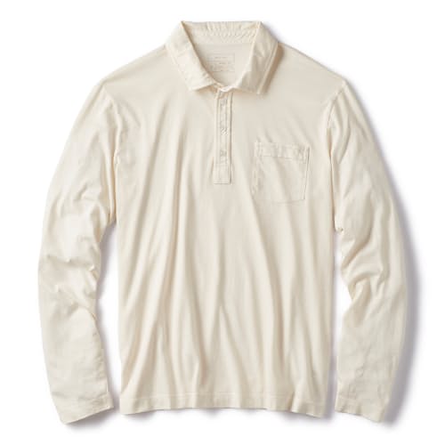 laydown image of Pensacola Long Sleeve Polo