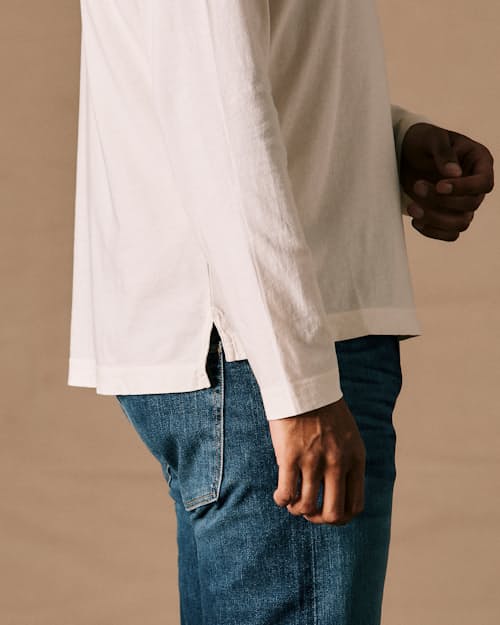 on model image of Pensacola Long Sleeve Polo