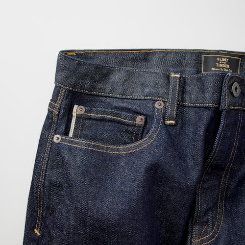 laydown detail image of Japanese Stretch Selvedge Denim - HB Straight