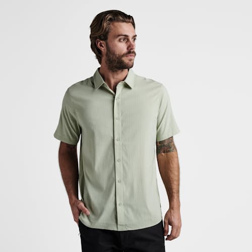 on model image of Bless Up Lightweight Stretch Shirt