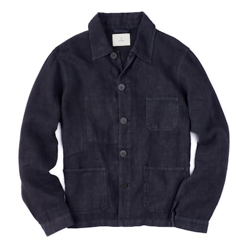 laydown image of Baptista Linen Chore Coat