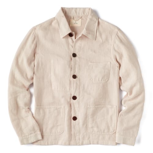 laydown image of Baptista Linen Chore Coat