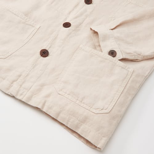 laydown detail image of Baptista Linen Chore Coat