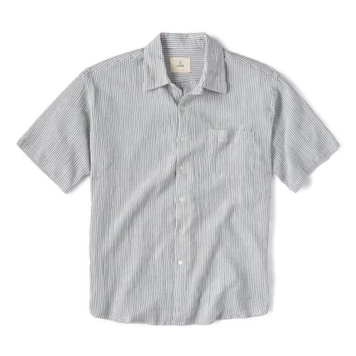 laydown image of Roque Seersucker Short Sleeve Shirt