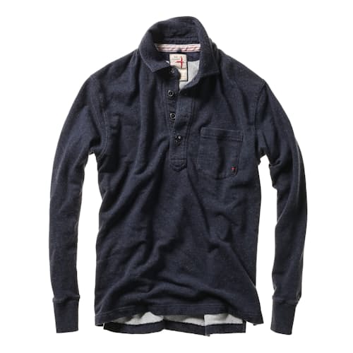 laydown image of Frenchloop Longsleeve Polo - Exclusive