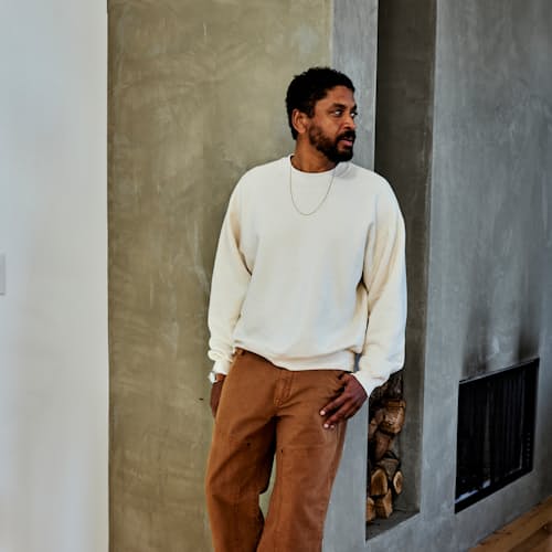 lifestyle image of Vintage Wash Crewneck Sweatshirt