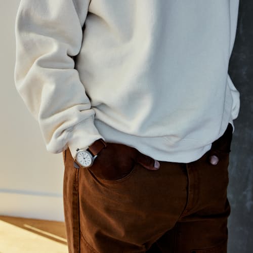 lifestyle image of Vintage Wash Crewneck Sweatshirt