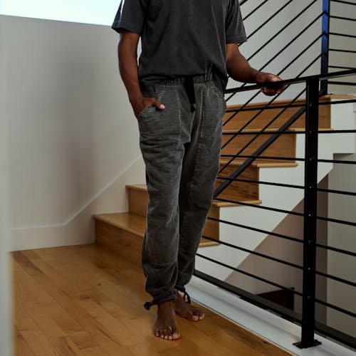 lifestyle image of Vintage Wash Double Front Sweatpants