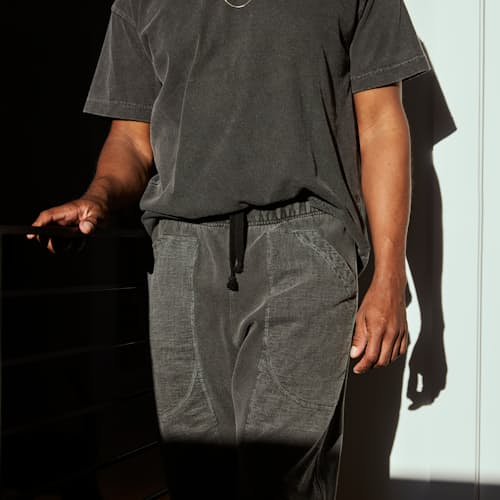 lifestyle image of Vintage Wash Double Front Sweatpants