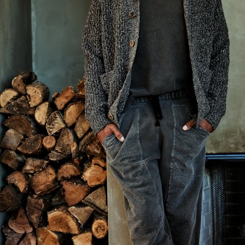lifestyle image of Vintage Wash Double Front Sweatpants