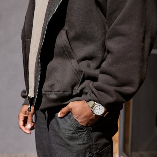 lifestyle image of Vintage Wash Full-Zip Sweatshirt