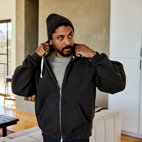 lifestyle image of Vintage Wash Full-Zip Sweatshirt