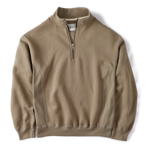 laydown image of Vintage Wash Quarter-Zip Sweatshirt