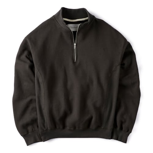 laydown image of Vintage Wash Quarter-Zip Sweatshirt