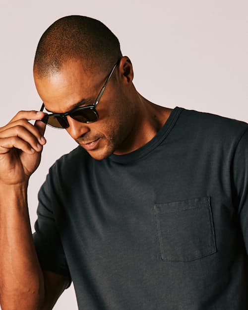 on model image of Woods Sunglasses - Polarized