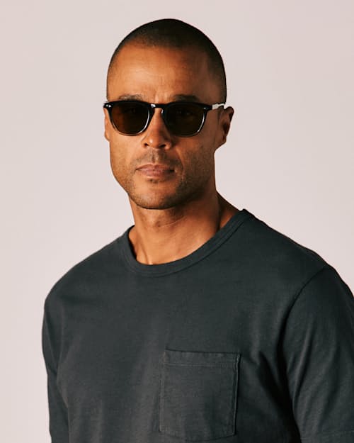 on model image of Woods Sunglasses - Polarized