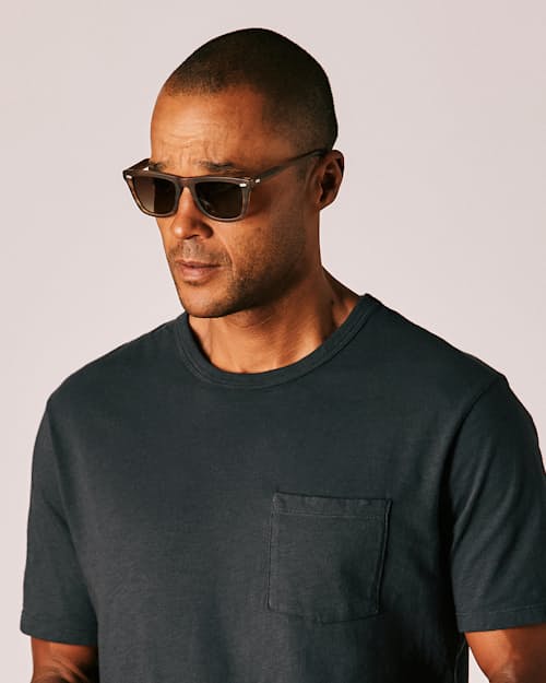 on model image of Passage Sunglasses