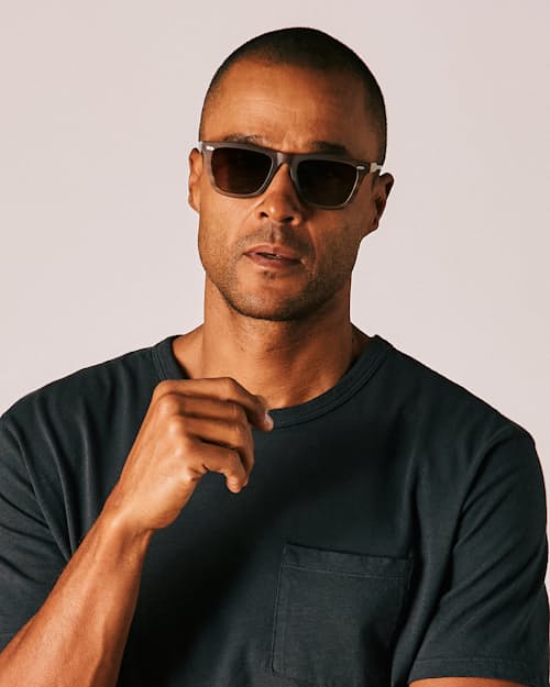 on model image of Passage Sunglasses