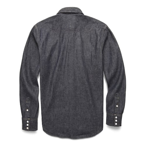laydown image of Denim Buffalo Western Workshirt