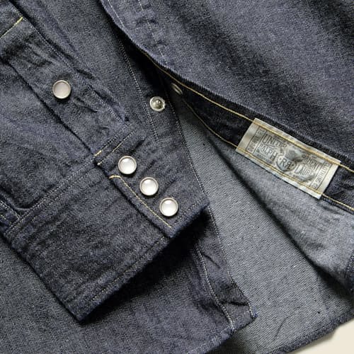 laydown detail image of Denim Buffalo Western Workshirt