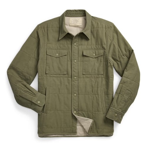 laydown image of Mountaineer Quilted Shirt Jacket