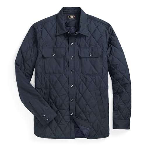 laydown image of Knox Recycled Quilted Shirt Jacket