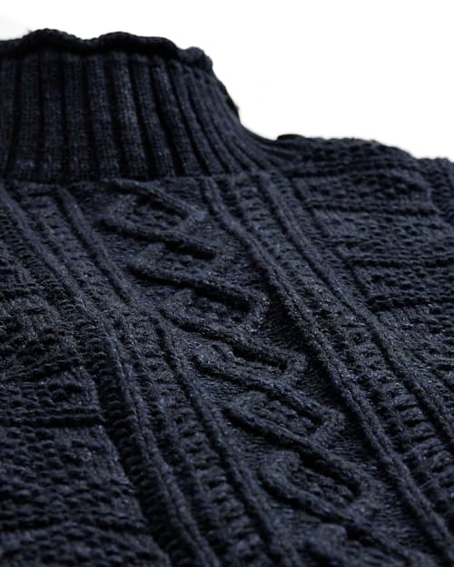 laydown detail image of Cable Knit Mock Sweater