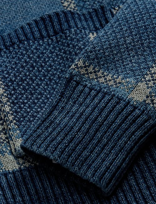 laydown detail image of Jacquard Shawl Cardigan Sweater