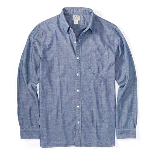 laydown image of Slim Fit Chambray Dress Shirt