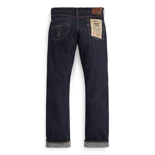 laydown image of Slim Fit Selvedge Bootcut Denim Jeans