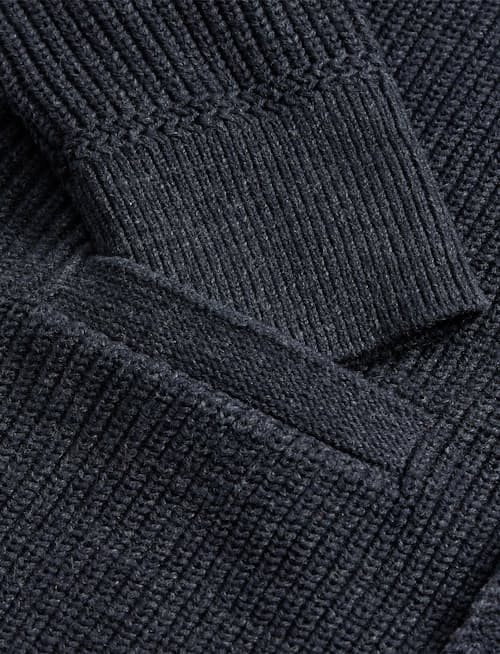 laydown detail image of Wool Blend Shawl Cardigan Sweater