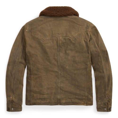 laydown image of Halkirk Roughout Denim Jacket