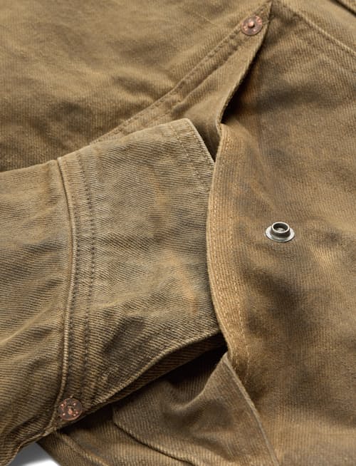 laydown detail image of Halkirk Roughout Denim Jacket