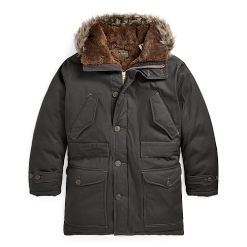 laydown image of Washington Oil Cloth Canvas Parka